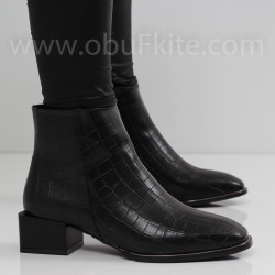 ДАМСКИ БОТИ НА ТОК - 1910-1004202241 BLACK-KROKO