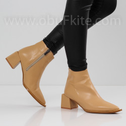 ДАМСКИ БОТИ НА ТОК - 1910-7010202446 BEIGE