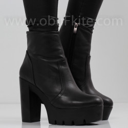 ДАМСКИ БОТИ НА ТОК - 1910-228202747 BLACK-PU