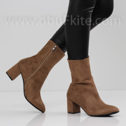 ДАМСКИ БОТИ НА ТОК - 1910-9203202250 BEIGE