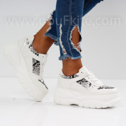 ДАМСКИ ЕЖЕДНЕВНИ ОБУВКИ НА ПЛАТФОРМА - 27081907 WHITE/SNAKE