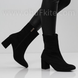 ДАМСКИ БОТИ НА ТОК - 1910-9203202250 BLACK