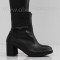 ДАМСКИ БОТИ НА ТОК - 1910-9203202250 BLACK-PU