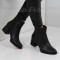 ДАМСКИ БОТИ НА ТОК - 1910-7002202053 BLACK-PU