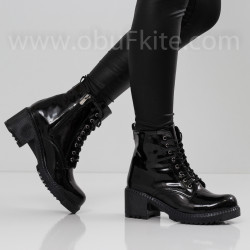 ДАМСКИ БОТИ НА ТОК - 1910-060202256 BLACK-LACI