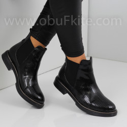 ДАМСКИ БОТИ - 11101902 BLACK-KROKO