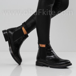 ДАМСКИ БОТИ - 11101902 BLACK-KROKO