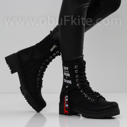 ДАМСКИ БОТИ - 1910-4060202563 BLACK-PU