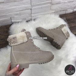Дамски боти 2411-3921720 Beige