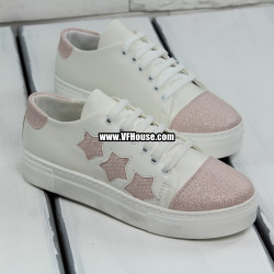 Дамски обувки 17-1603 02 White-Pink
