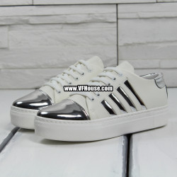 Дамски обувки 17-1603 03 White-Silver