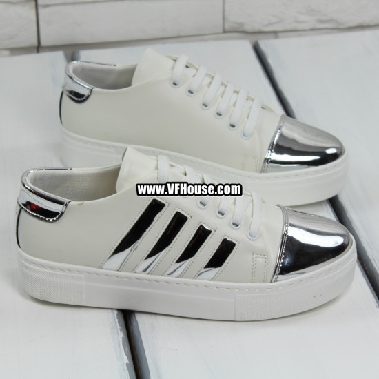 Дамски обувки 17-1603 03 White-Silver