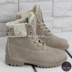 Дамски боти 2411-3921720 Beige