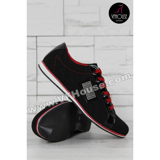 Мъжки обувки 15-GU0111 05 Black-Red