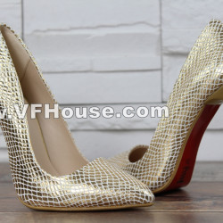 Елегантни обувки 16-RZ2502 01 Gold/White 12см