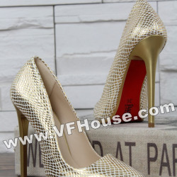 Елегантни обувки 16-RZ2502 01 Gold/White 12см