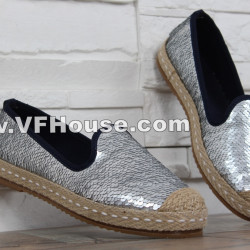 Еспадрили 16-2902 01 Silver/D.Blue