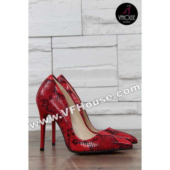 Елегантни обувки 16-RZ2902 01 Red/SN