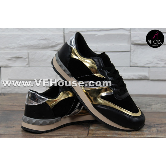 Обувки 16-MV1903 07 Black/Gold